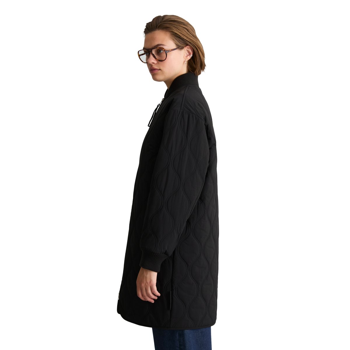 Veste matelassée regular en nylon recyclé noir, MARC O’POLO DENIM