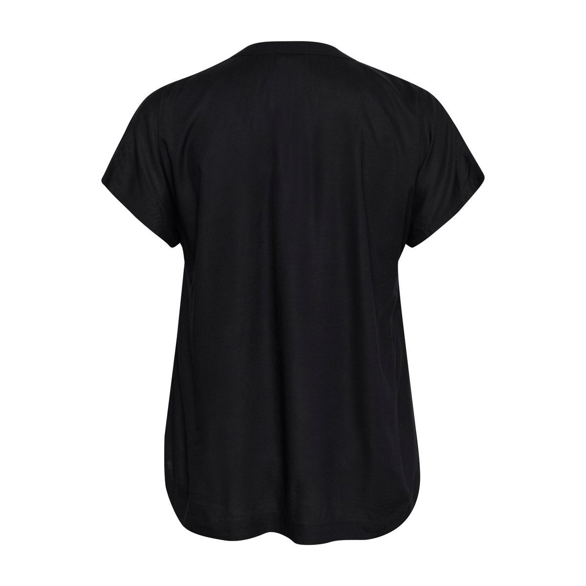 Blouse with short sleeve noir black, KAFFE CURVE