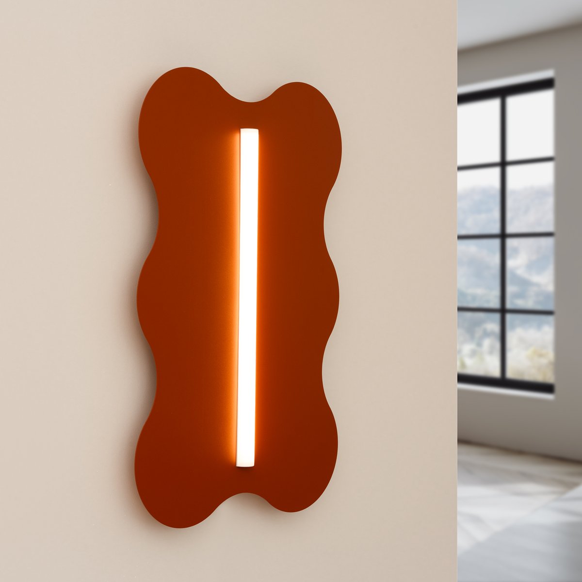 Applique murale Acier Ocre Rouge S14d 1 Klover ocre rouge, EDEN