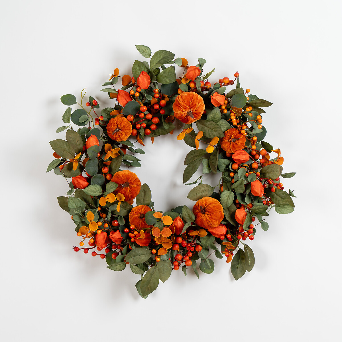 60cm Orange Pumpkin Wreath orange, SO'HOME
