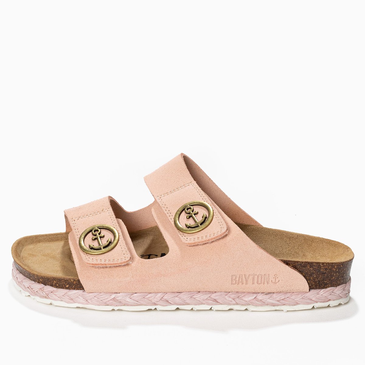 Sandales en cuir suédé BELINDA rose, BAYTON