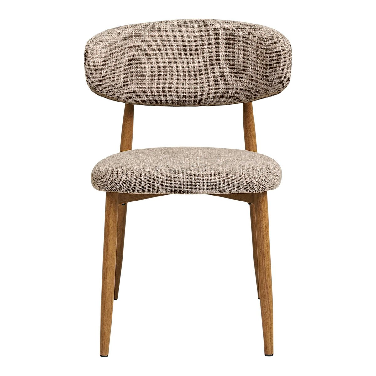 Chaise vintage bois et tissu (lot de 2) AMSTERDAM bois clair, PIER IMPORT