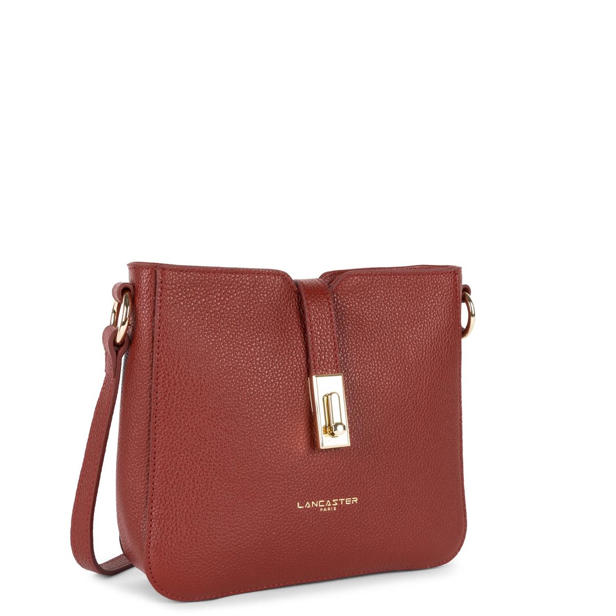 Sac trotteur cuir FOULONNÉ MILANO carmin, LANCASTER