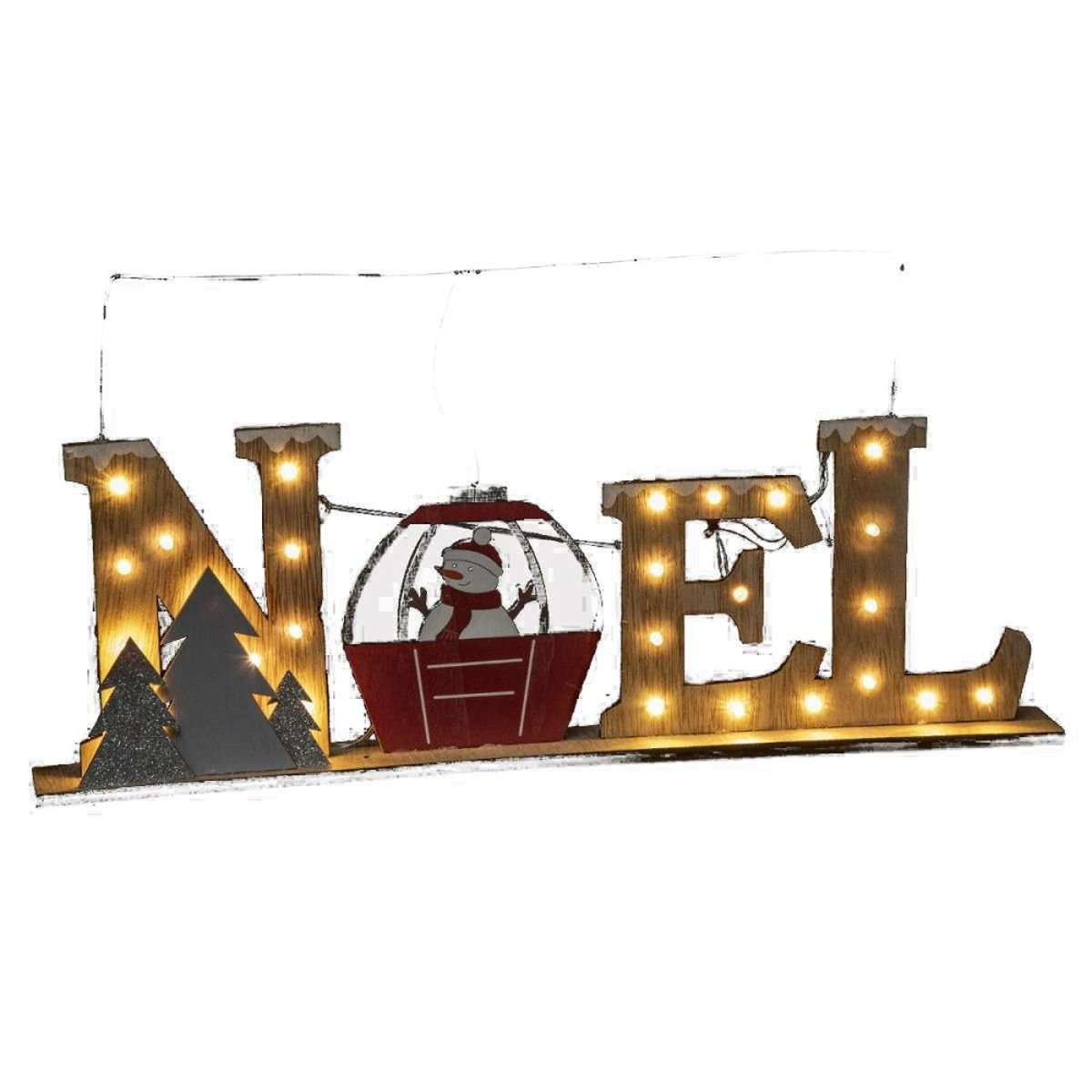 Décoration Lumineuse Led N O E L marron, ATMOSPHERA