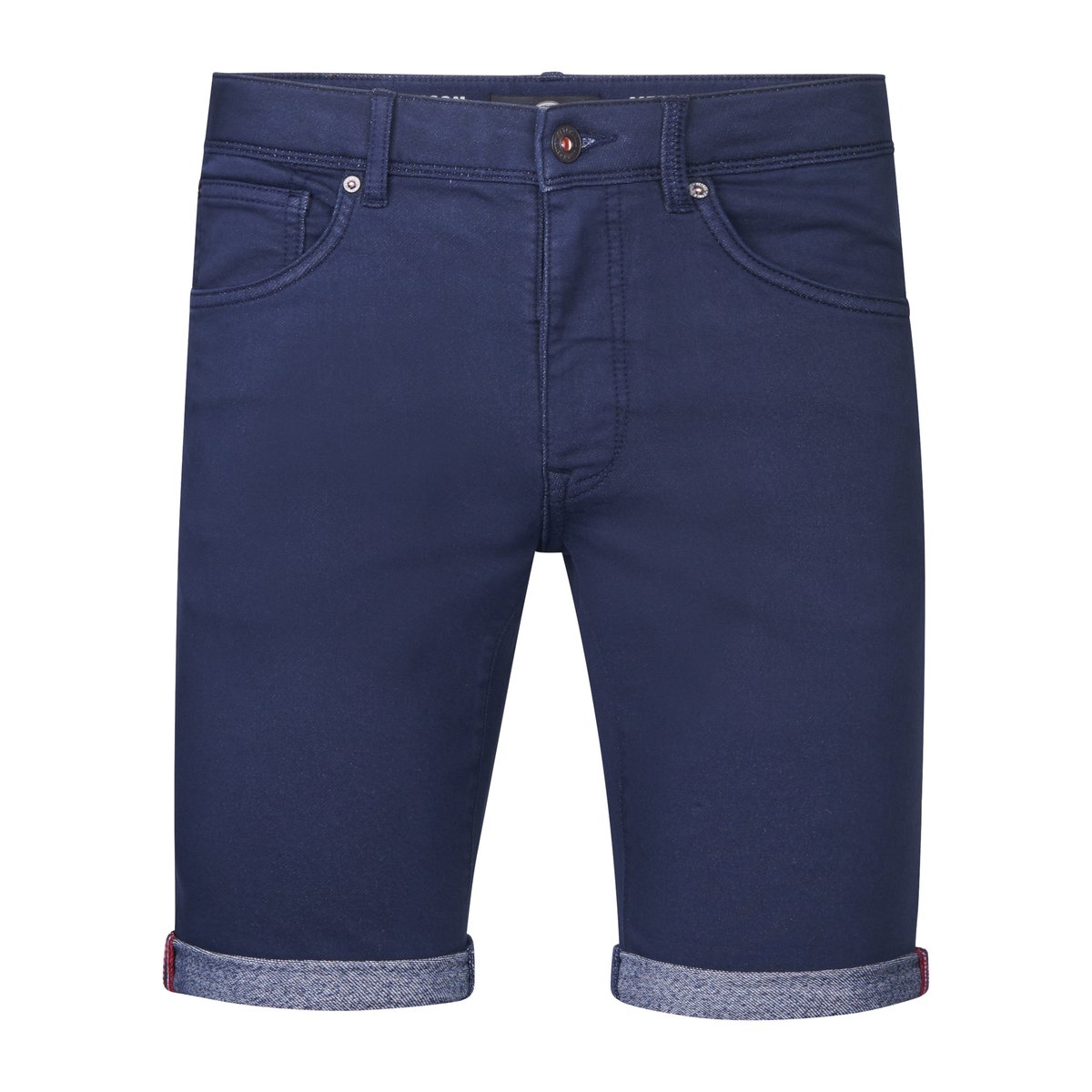 Short en denim coloré jackson coconut bleu navy blue, PETROL INDUSTRIES