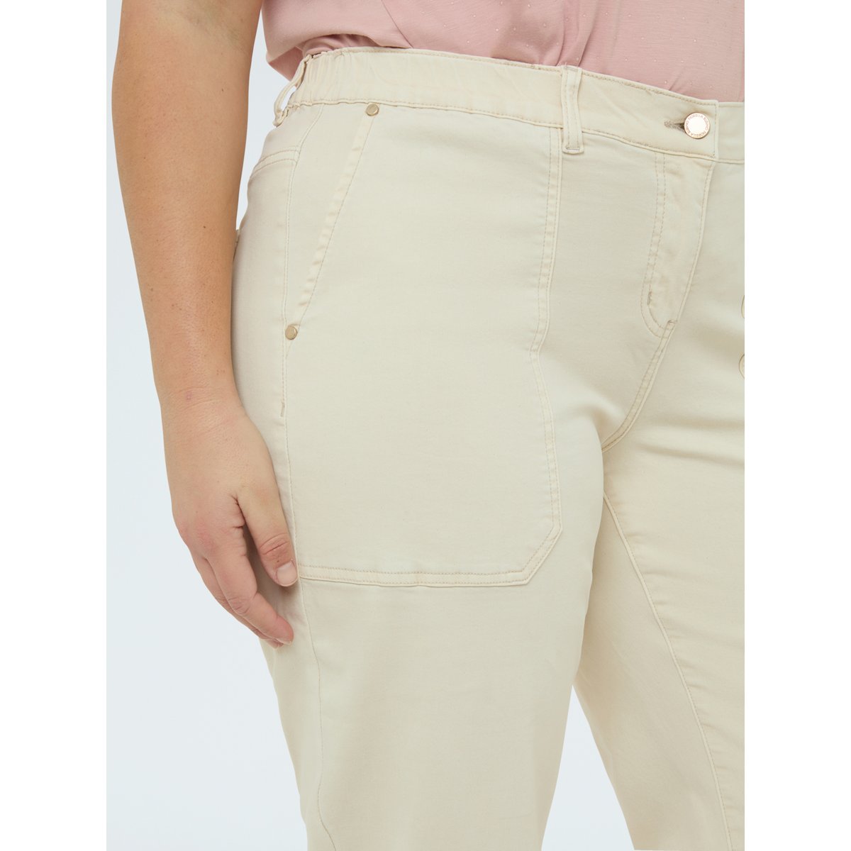 Pantalon Carrot Fit beige, FIORELLA RUBINO