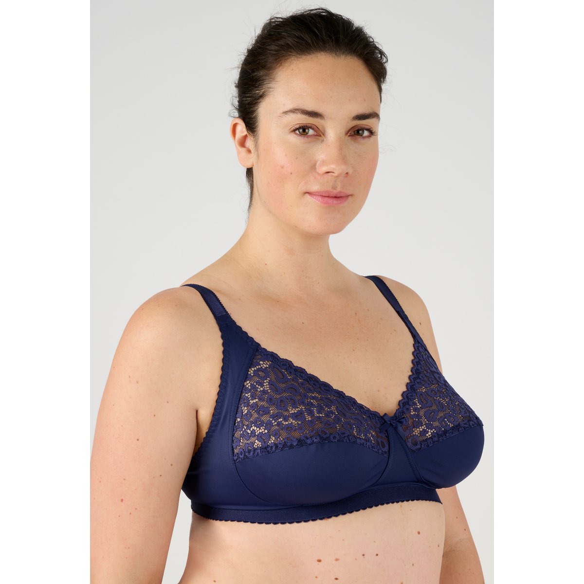 Soutien-gorge sans armatures, grand maintien bleu marine, DAMART
