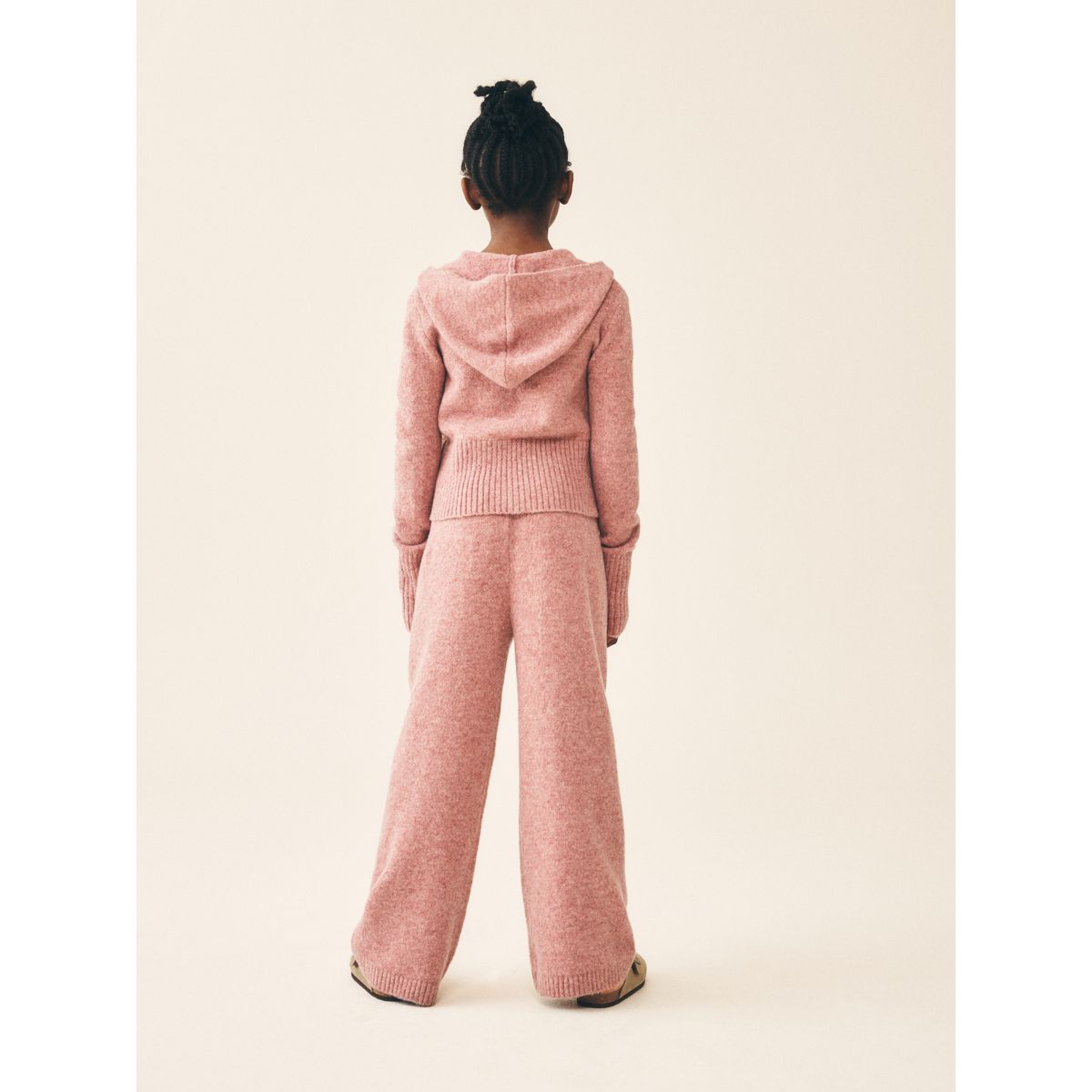 Ensemble sweat capuche maille et pantalon rose, NEXT