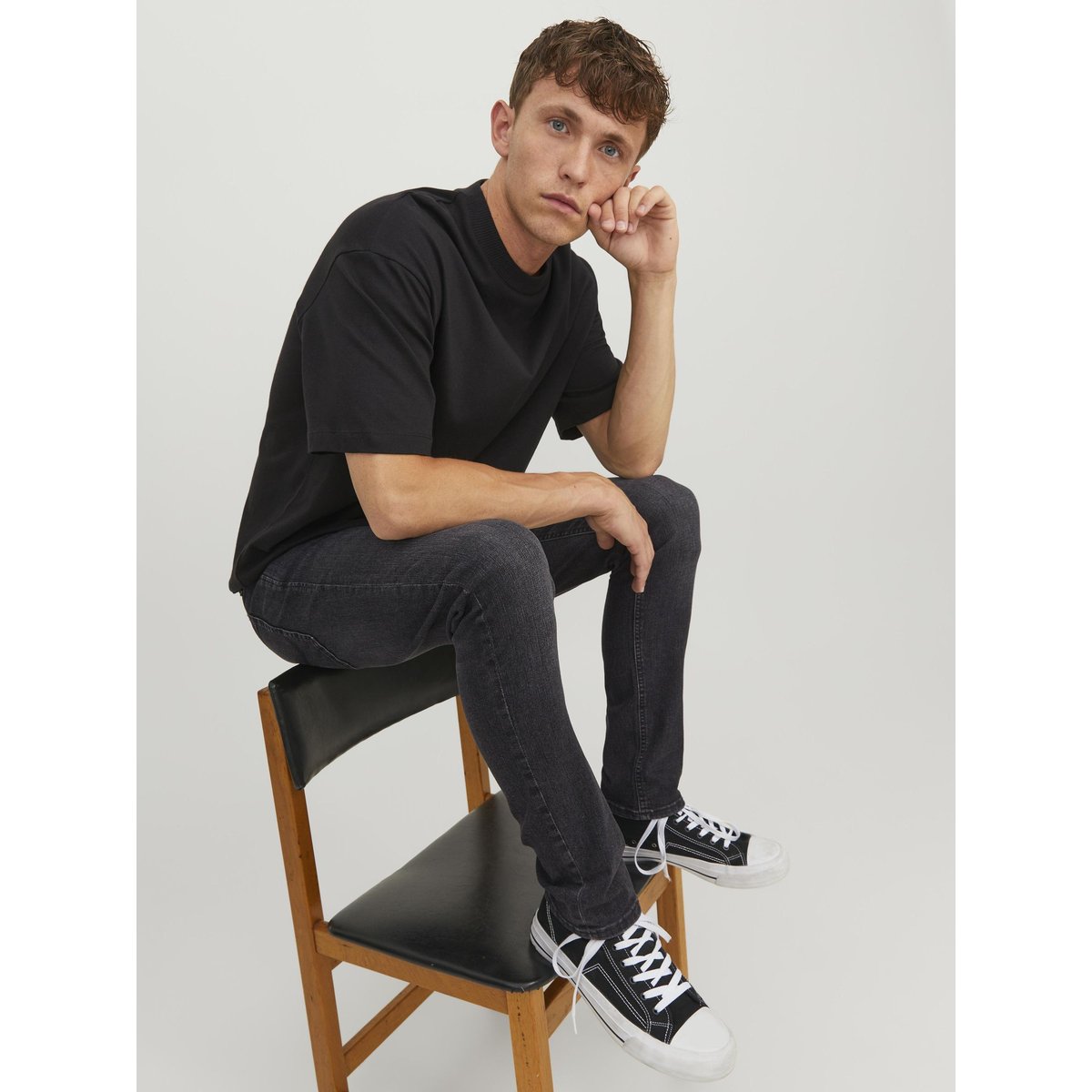 Jean Slim black denim, JACK & JONES