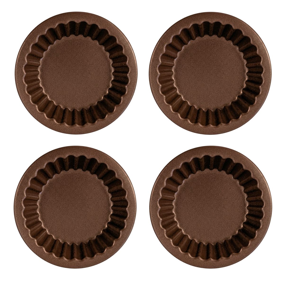 Set 4 moules Tartelettes - DOLCE hibiscus/chocolat, CUISINOX