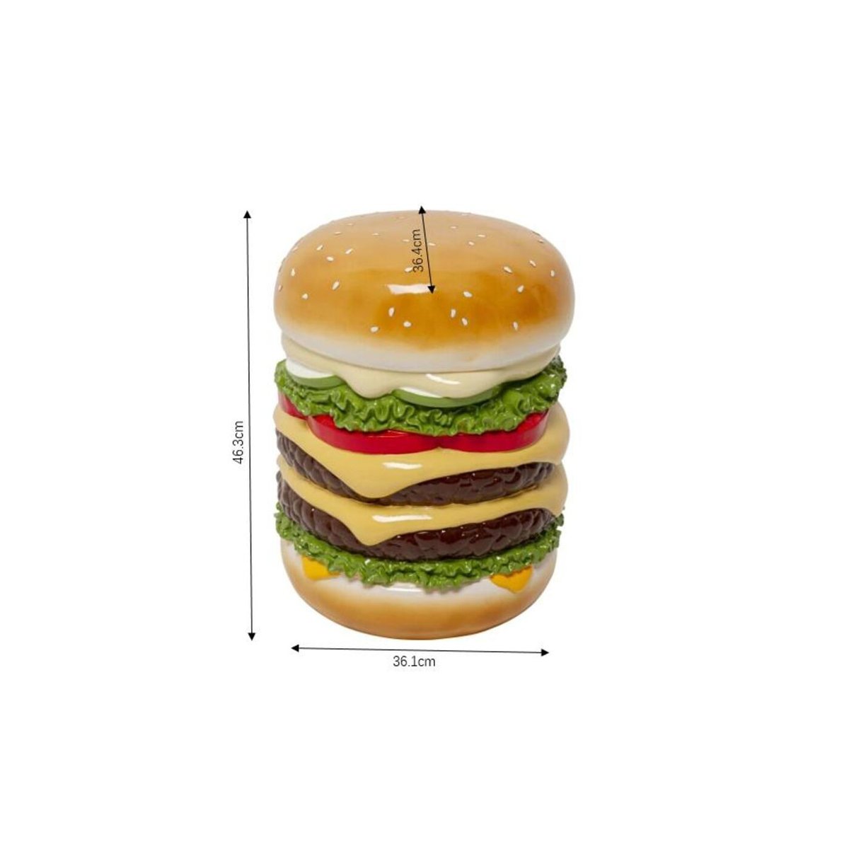 Tabouret burger multicolore, KARE DESIGN