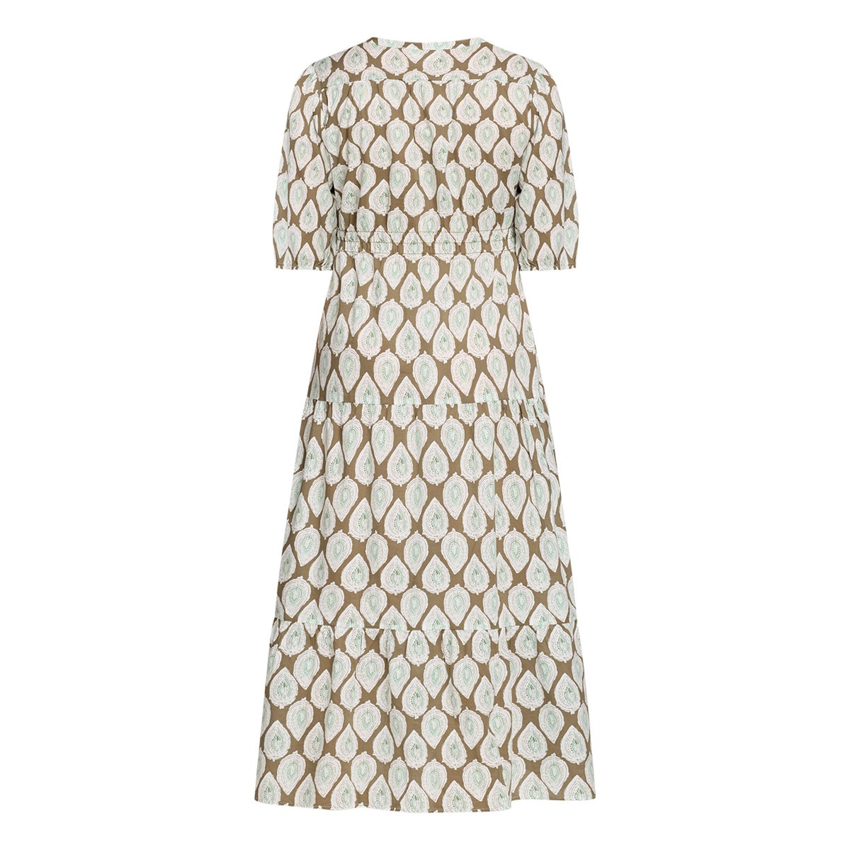 Robe casual de coupe cintrée kaki/bleu, CARTOON