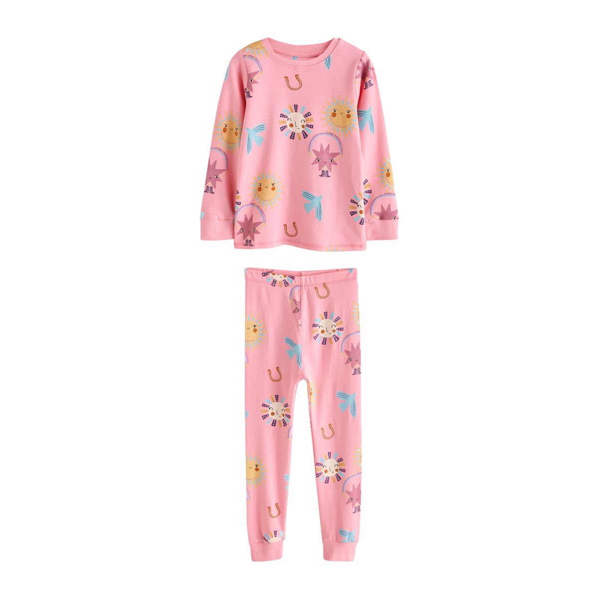 Pyjama douillet, lot de 3 imprimé western rose/jaune, NEXT