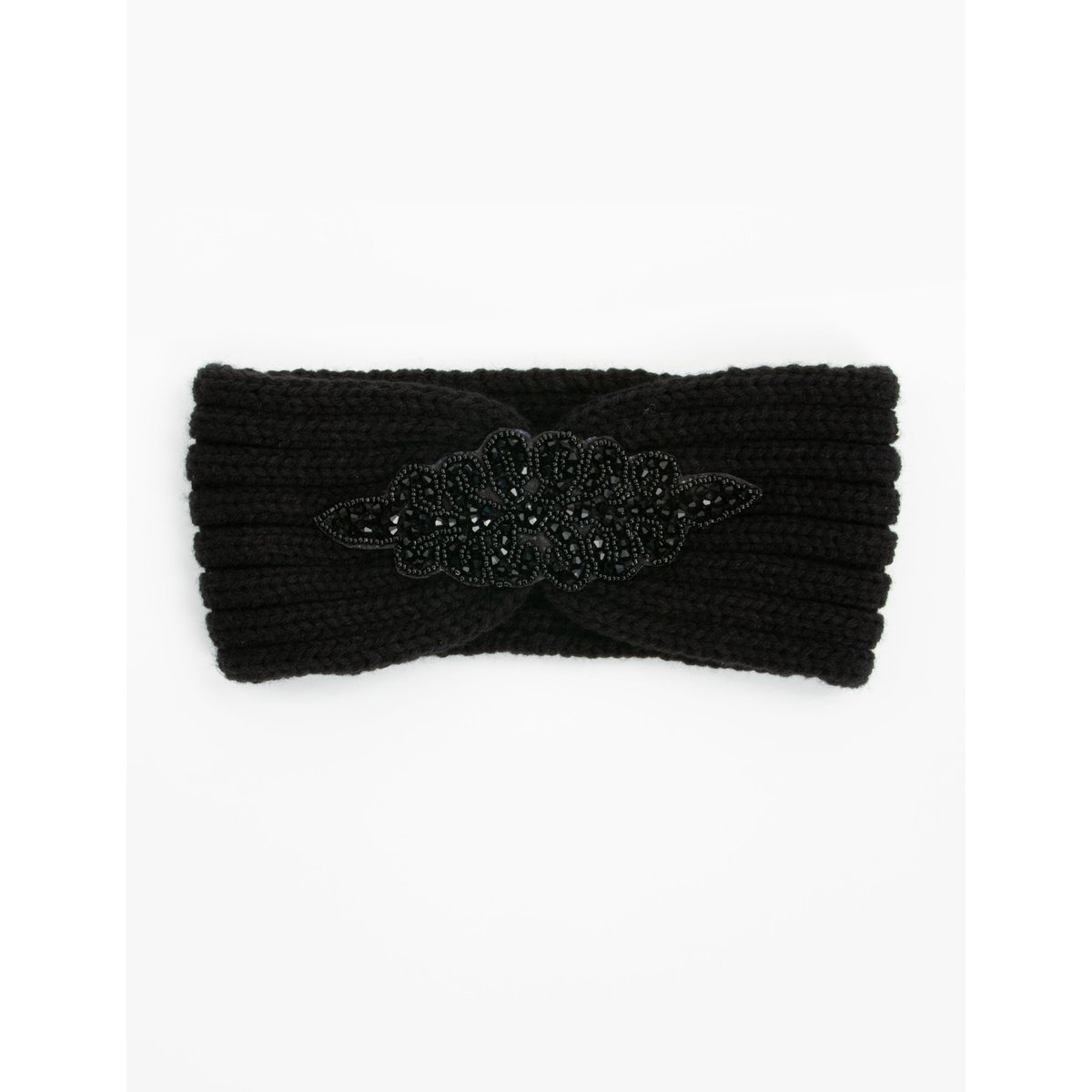 Bandeau avec détail en perles noir, MORGAN