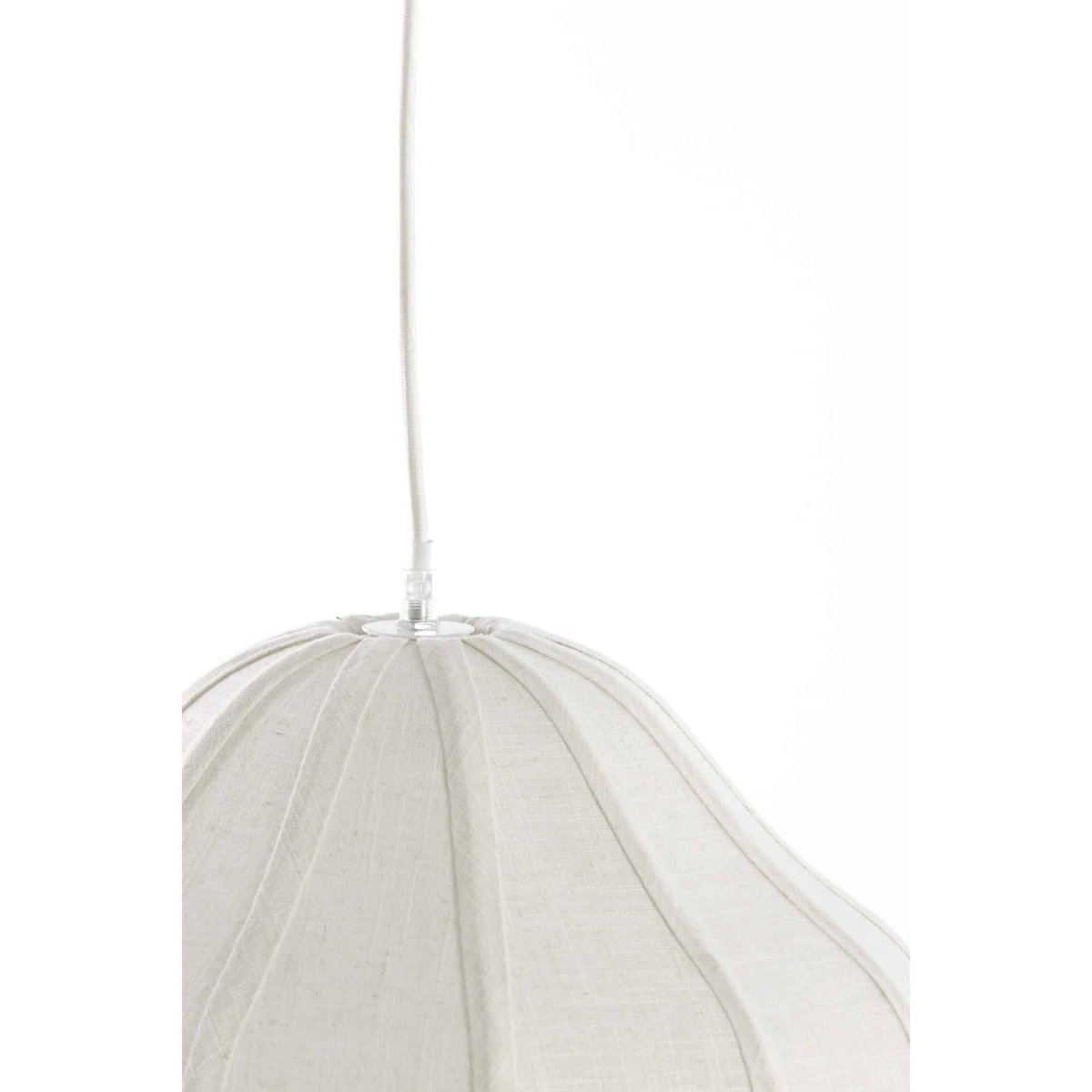 Lampe Suspendue Textiles SUKAU crème, LIGHT & LIVING 