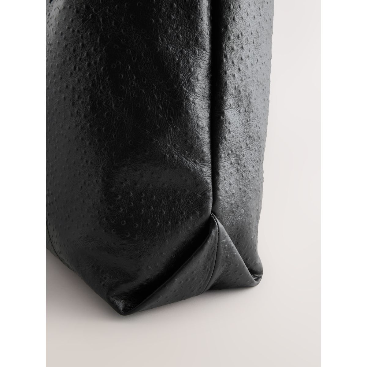 Fourre-tout en cuir texturé noir, NEXT