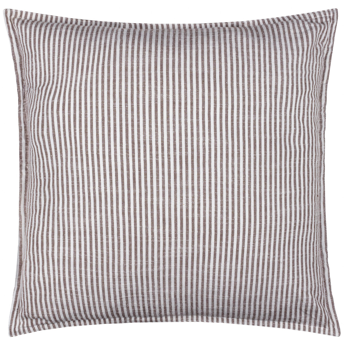 Truro Striped 100% Cotton Filled Cushion chocolate, YARD