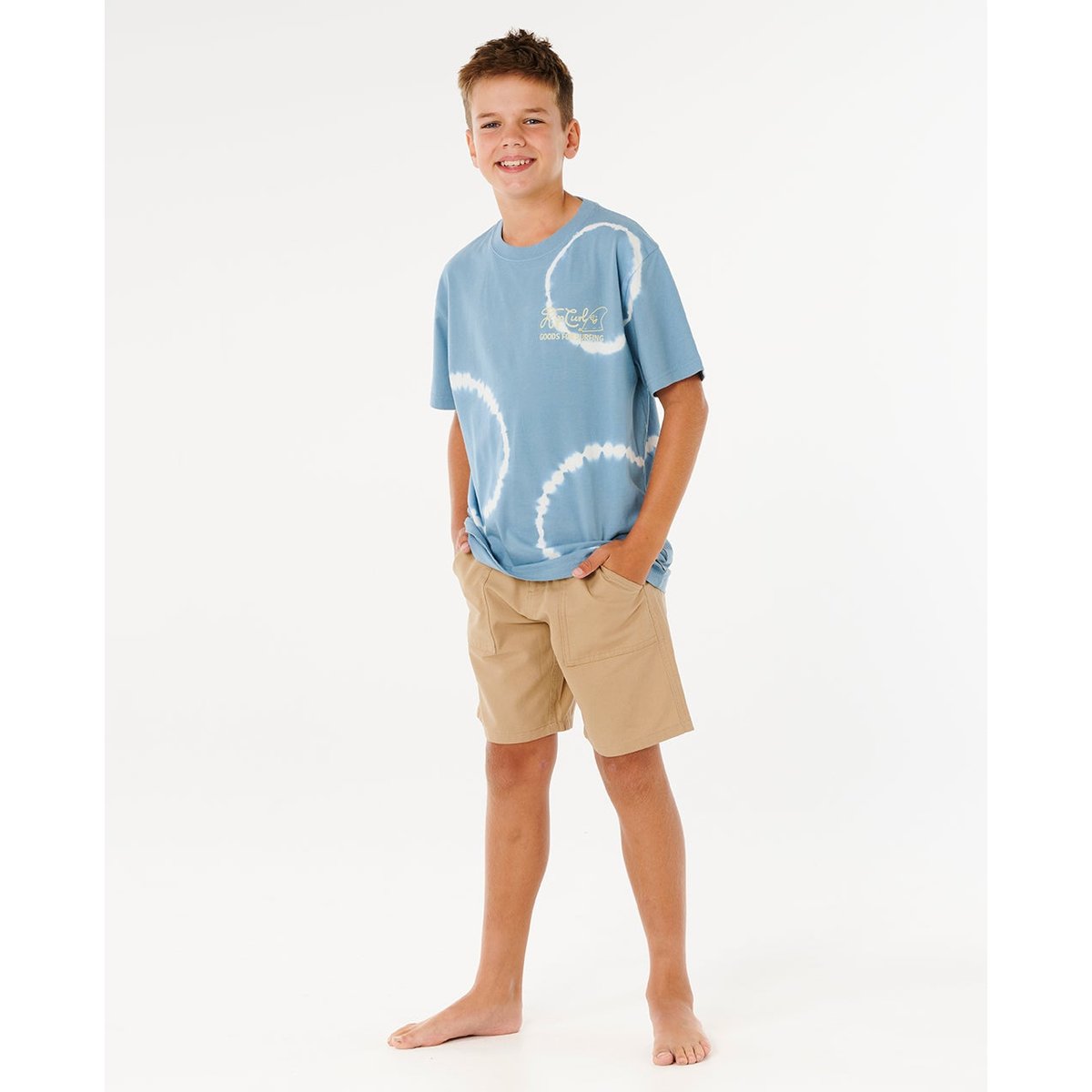 Boardshort STREAMLINE OFFSET VOLLEY sable kaki, RIP CURL