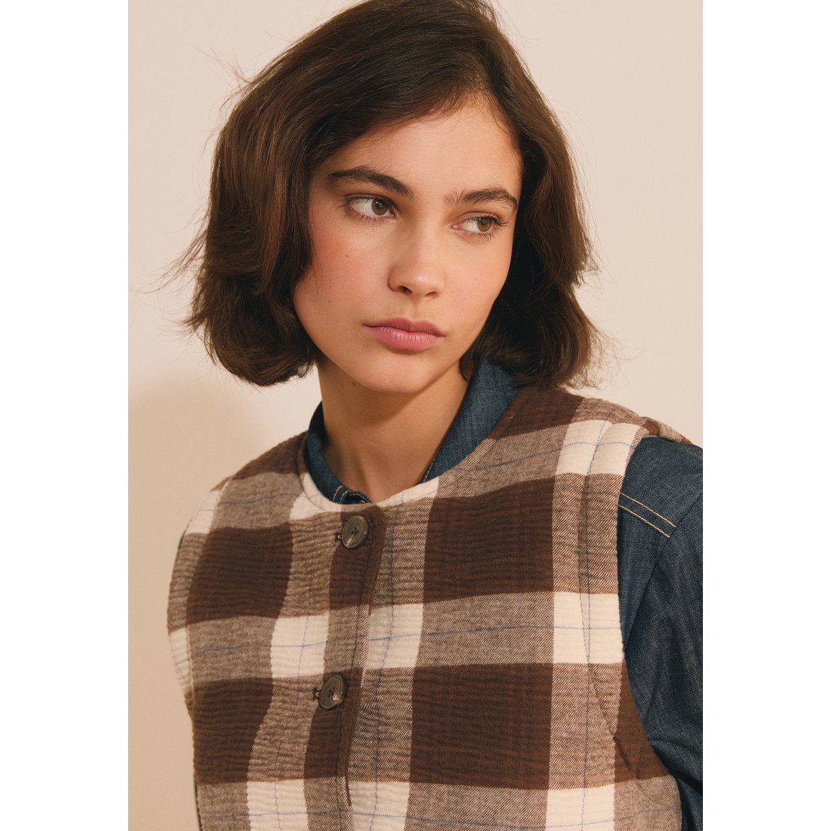 ETAM VESTE JEANNY CRX - GILET marron, ETAM