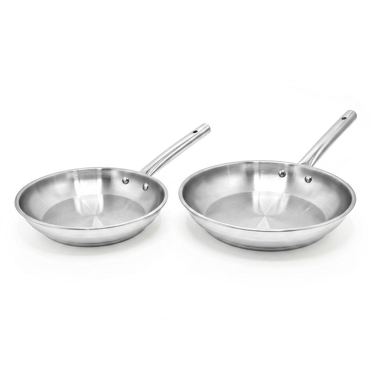 Lot 2 poêles de cuisson inox 20/24 cm gris, FACKELMANN