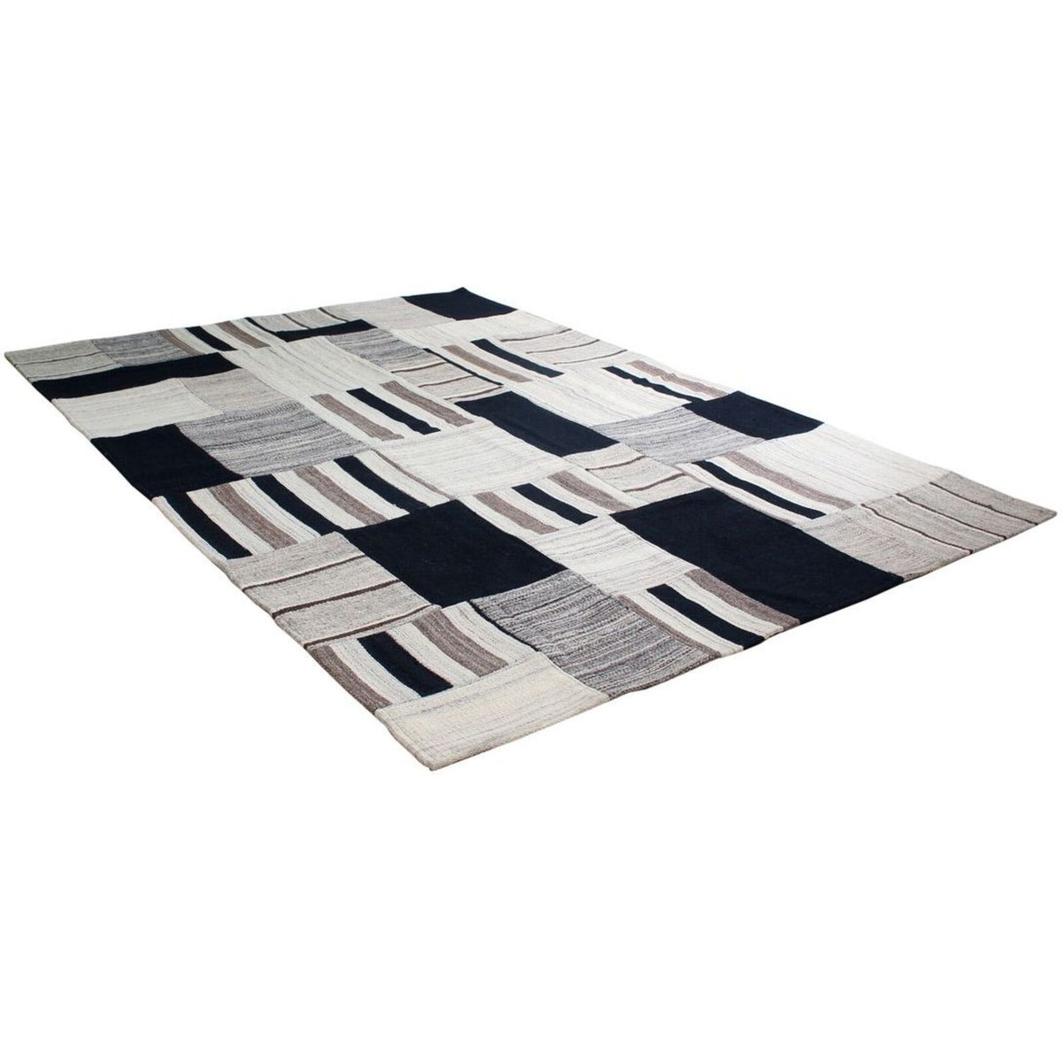 Tapis en laine fait main, RADICAL gris, multicolore, ARTE ESPINA