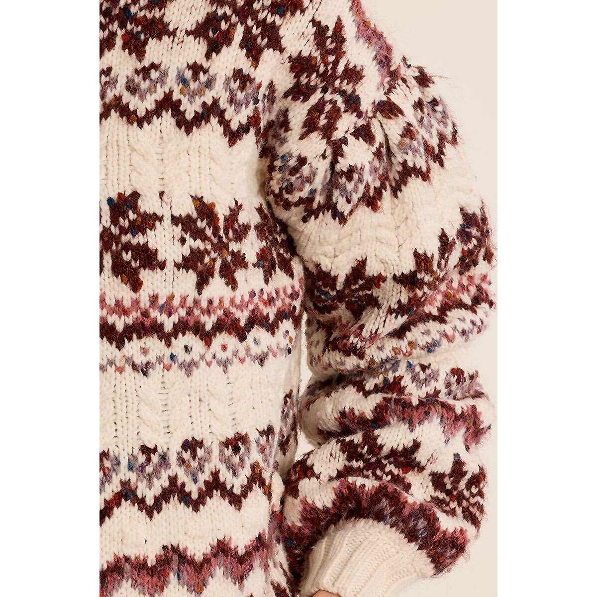 Jacquard Print Crew Neck Jumper multi-coloured, MOLLY BRACKEN