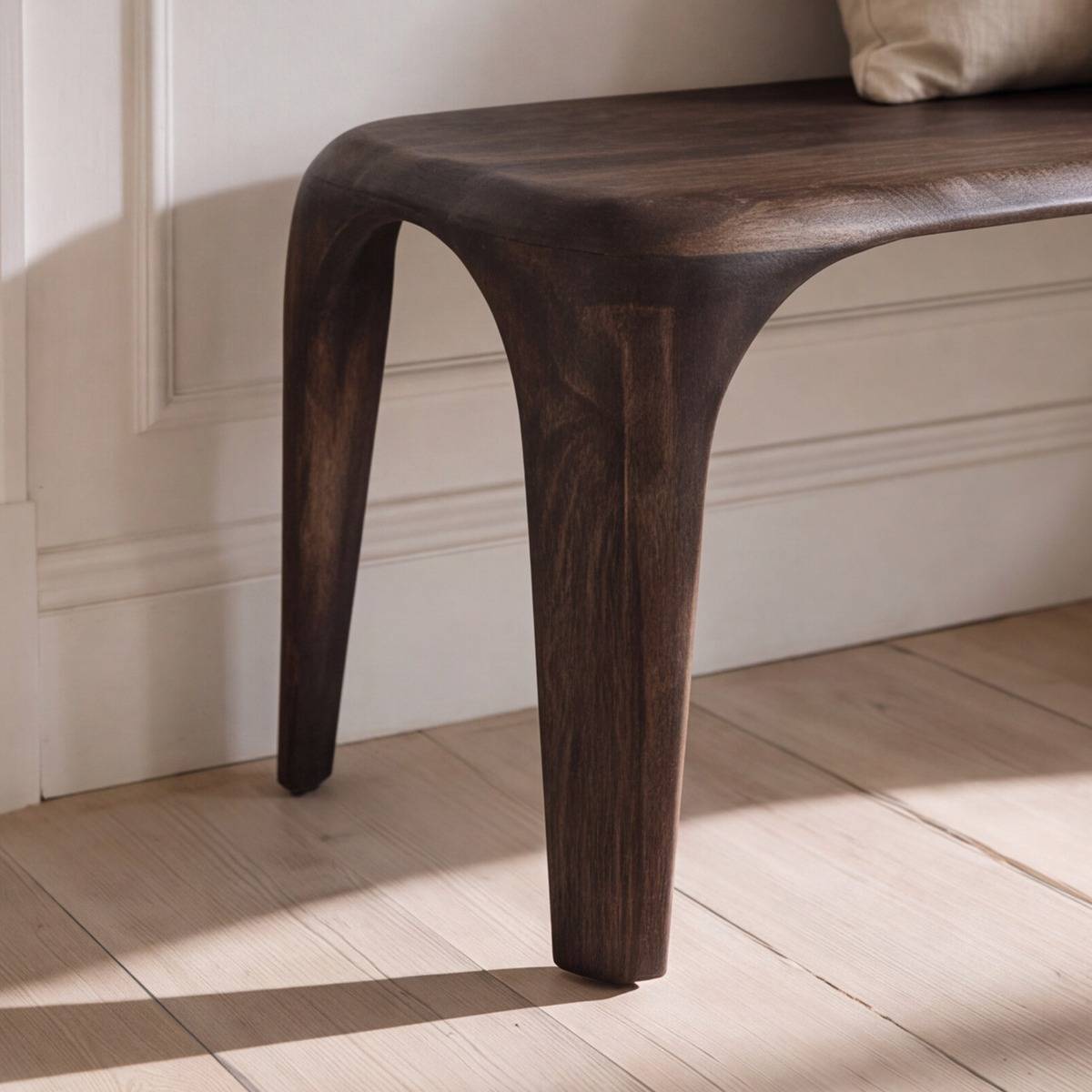 Banc en bois de manguier SELVA bois foncé, MADE IN MEUBLES 