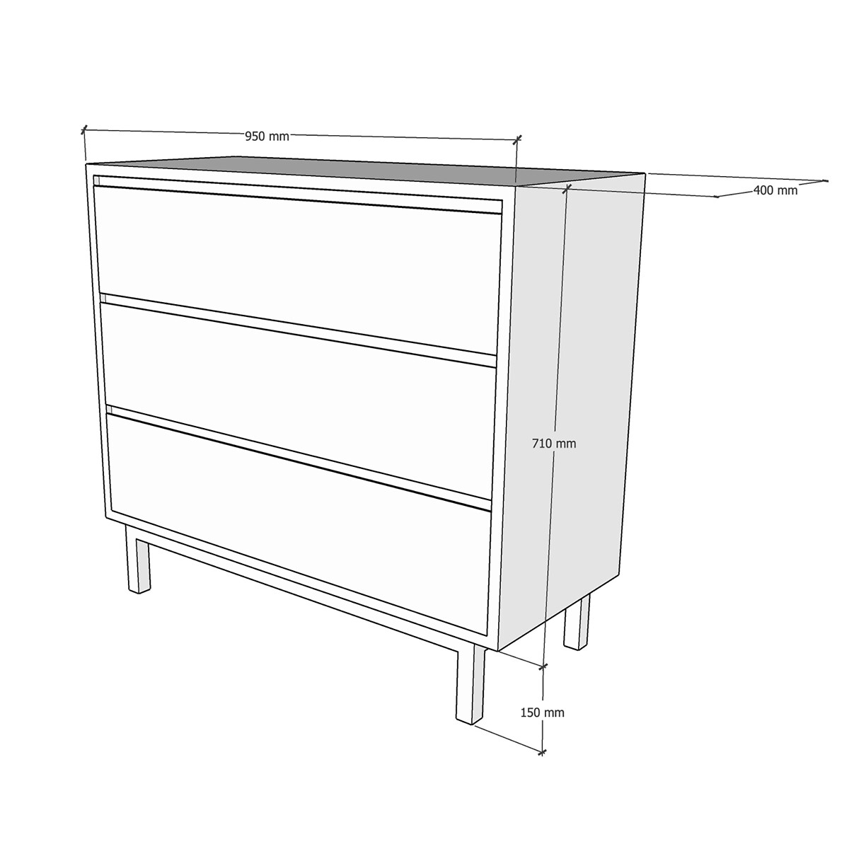 Commode PORQUEROLLES bois clair, EUROPE & NATURE
