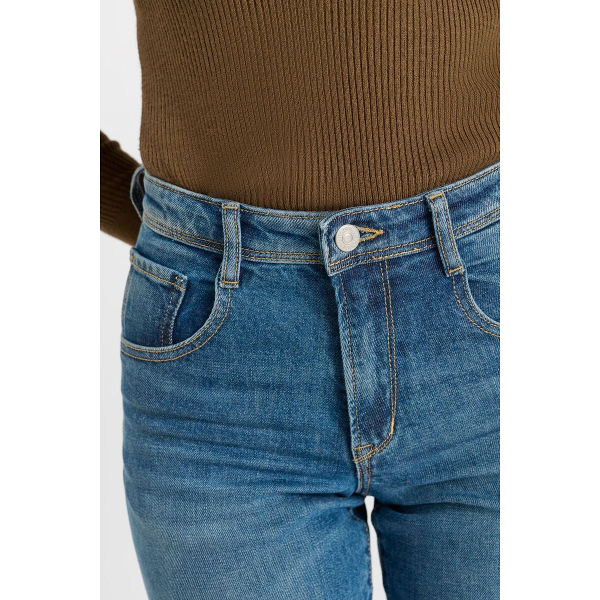 Jeans droite REVERS, longueur 34 blue, LE TEMPS DES CERISES