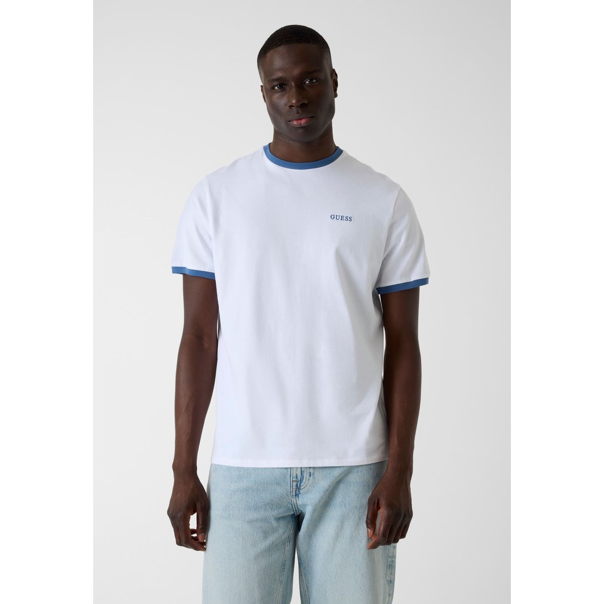 T-Shirt En Coton blanc, GUESS