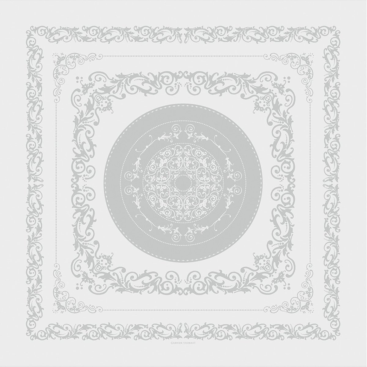 Nappe pur coton antitache COMTESSE blanc, GARNIER THIEBAUT
