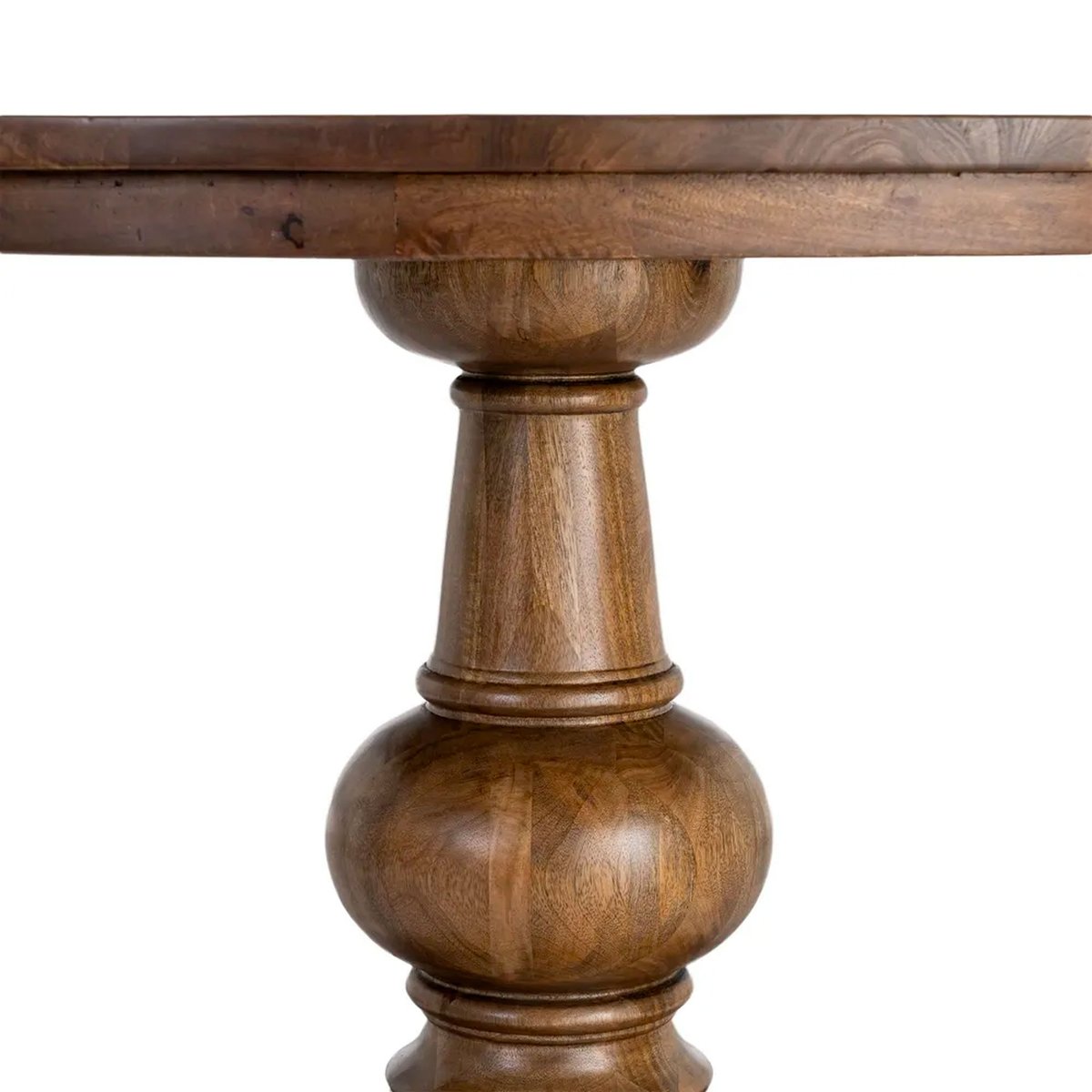 Table à manger classique ronde bois de manguier 120x120x77cm bois, WADIGA