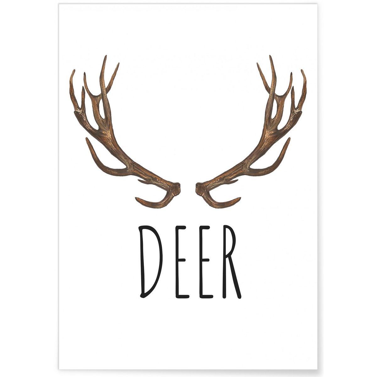 Affiche DEER blanc, L'AFFICHERIE