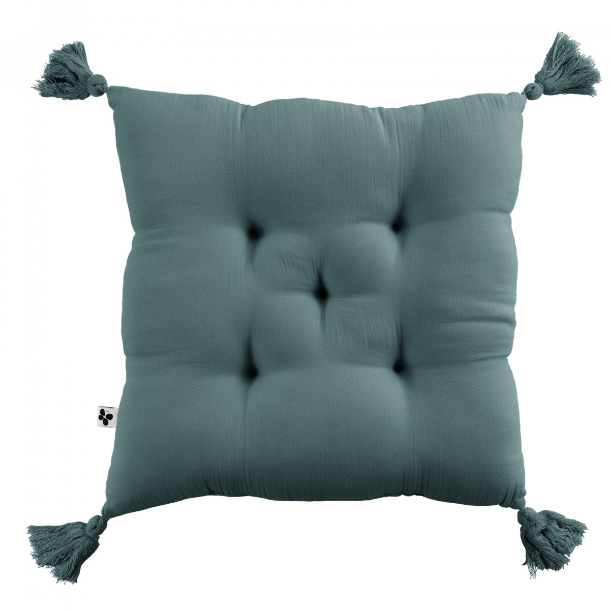 Coussin de chaise Assise matelassée gaze de coton gaia safran, EDEN