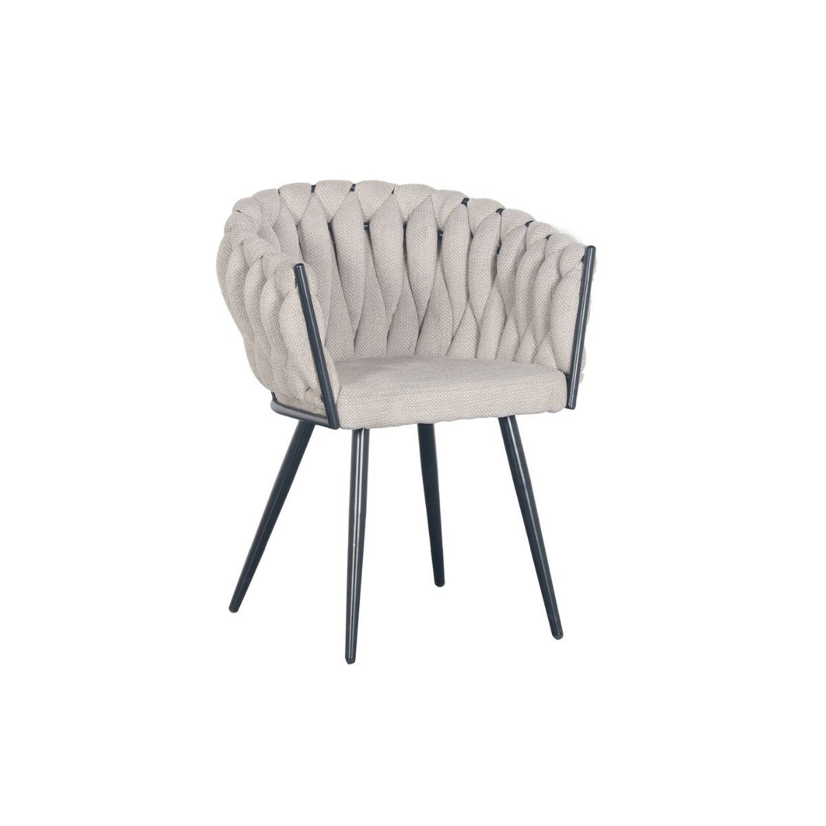 Lot de 2 fauteuils tissu, CHARLOTTE beige, BOBOCHIC