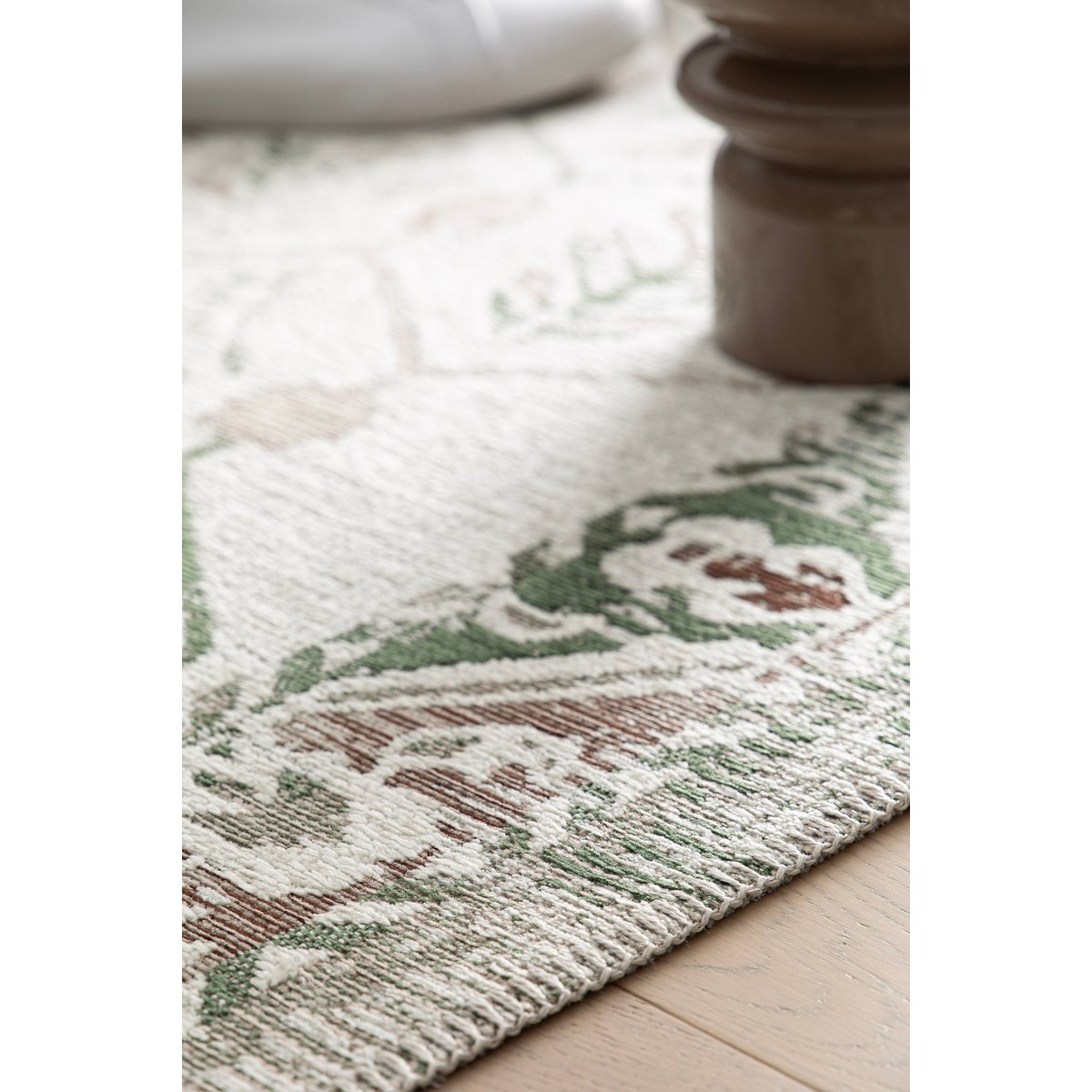 Tapis design en fibres recyclées SULLY vert naturel, AFK LIVING