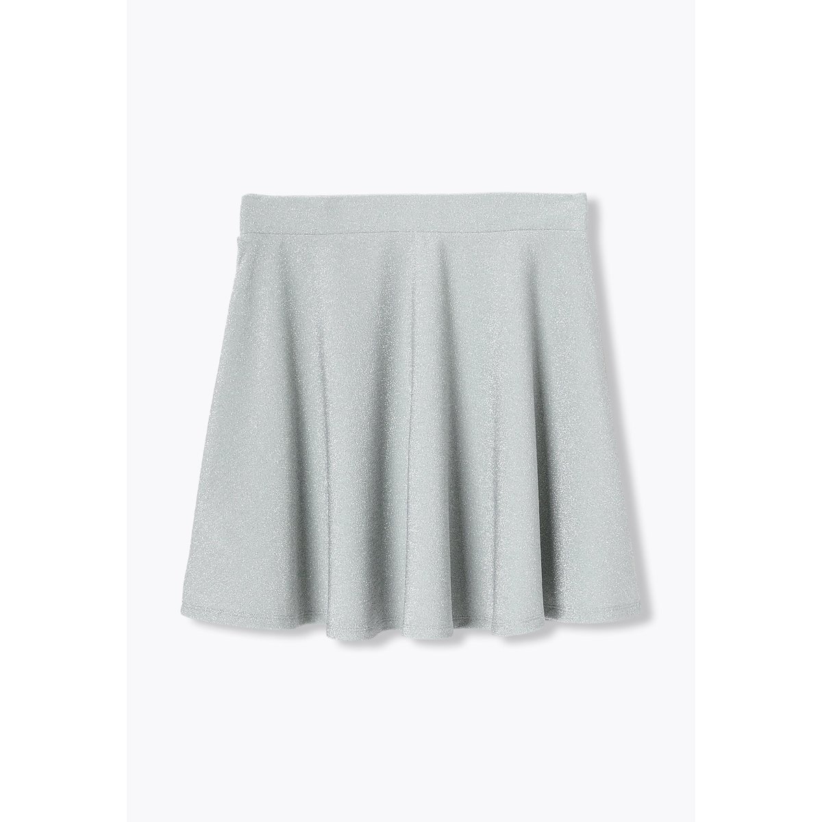 Jupe courte à paillettes argent, PROMOD