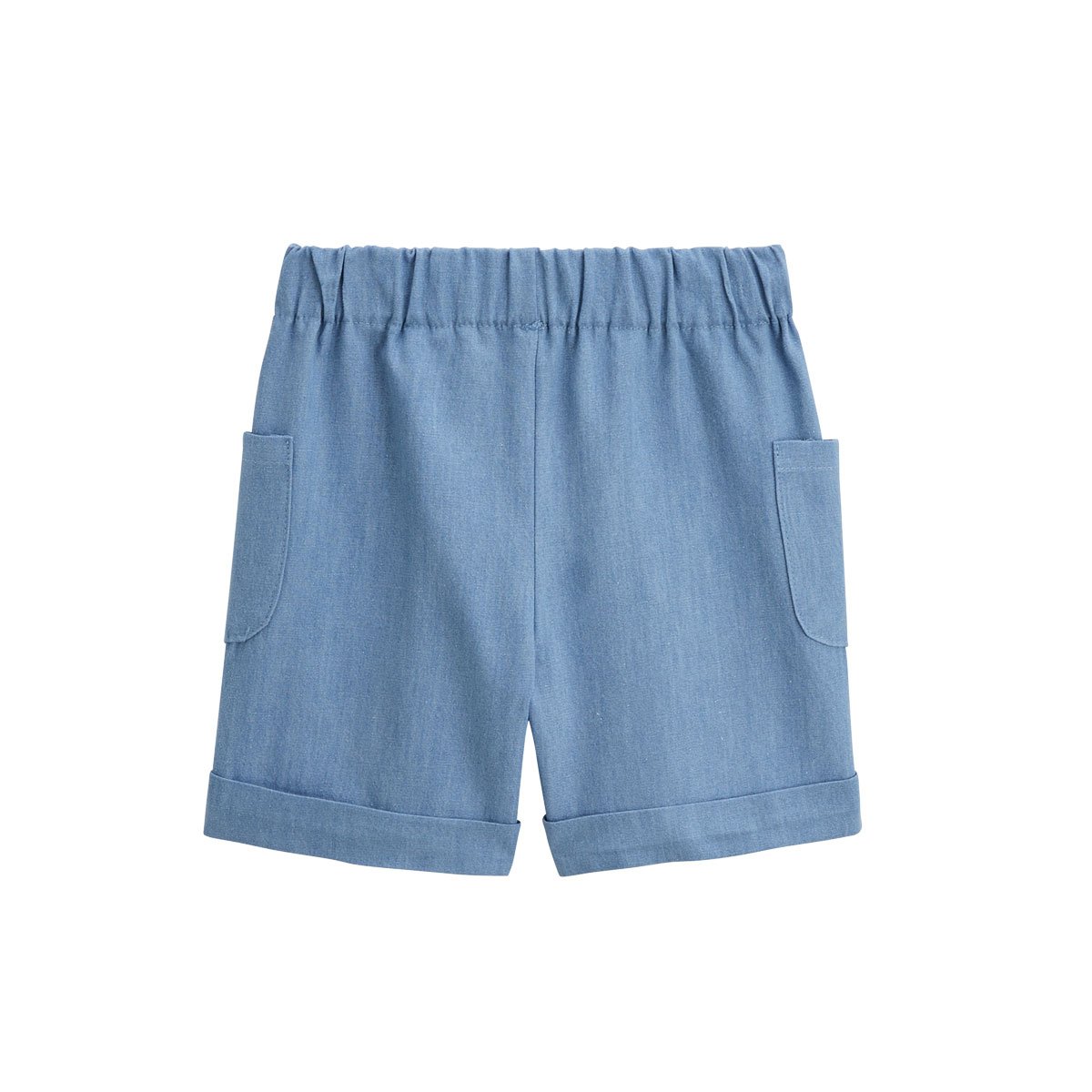 Short enfant en toile de coton Kanha bleu, PETIT BEGUIN