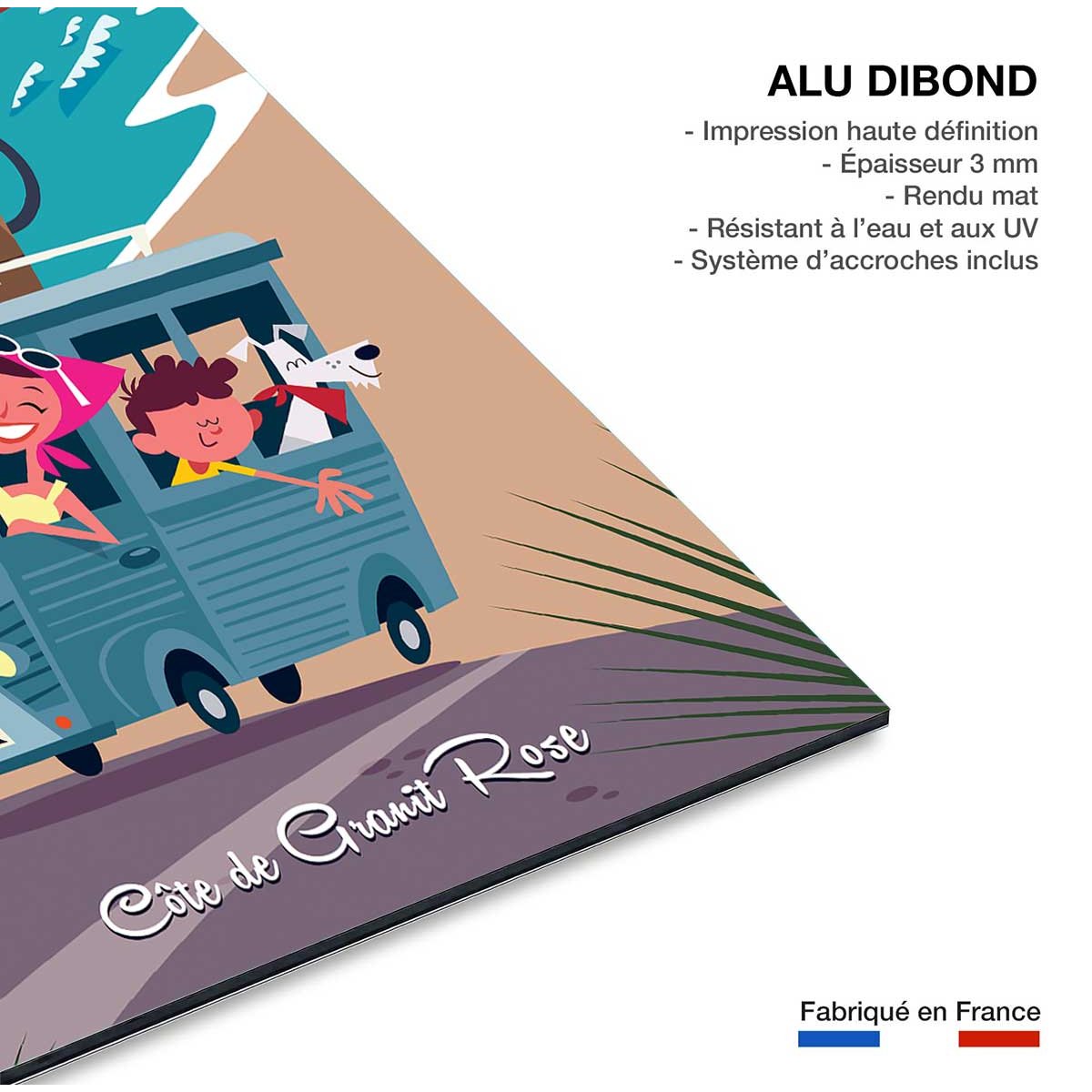 Tableau road trip à perros guirec tableau alu dibond, HEXOA