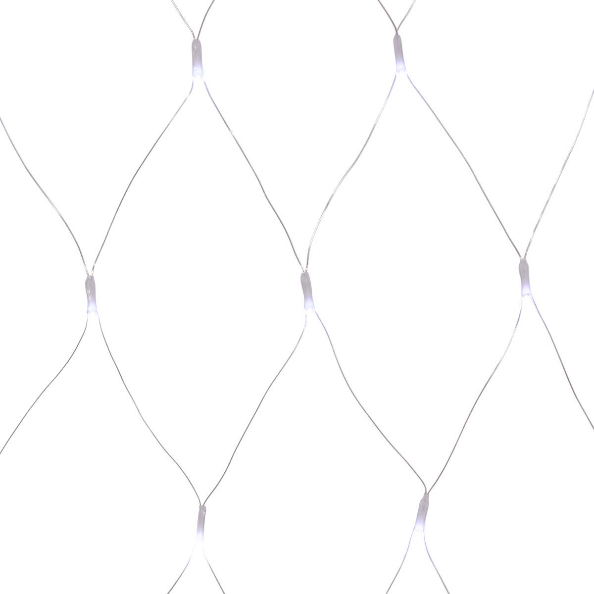 Guirlande lumineuse filet d'extérieur 2 x 1 m 120 LED blanc froid avec minuteur sur secteur unique, FEERIC LIGHTS & CHRISTMAS