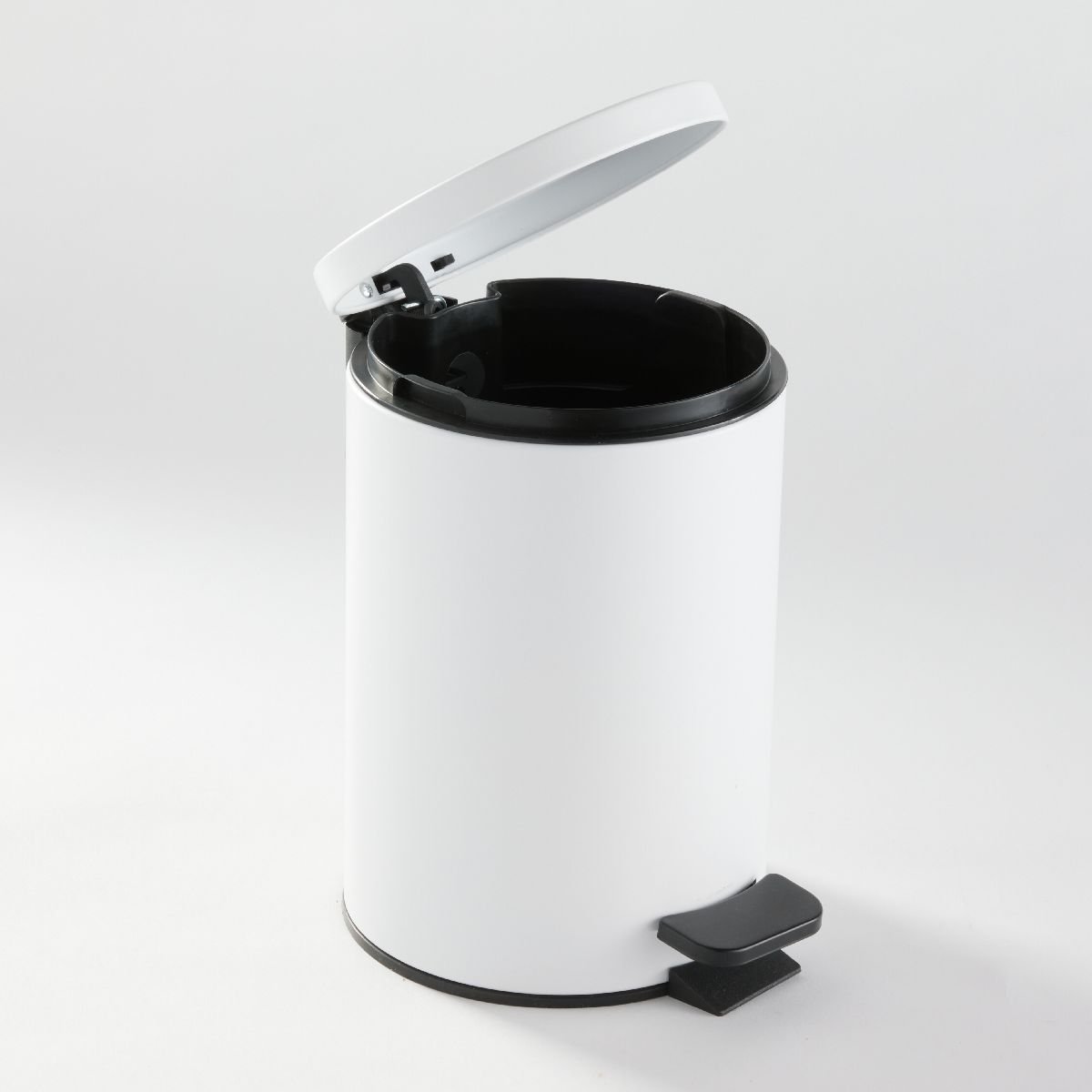 Poubelle 3L avec pédale métal BATHROOM blanc, UTILITY