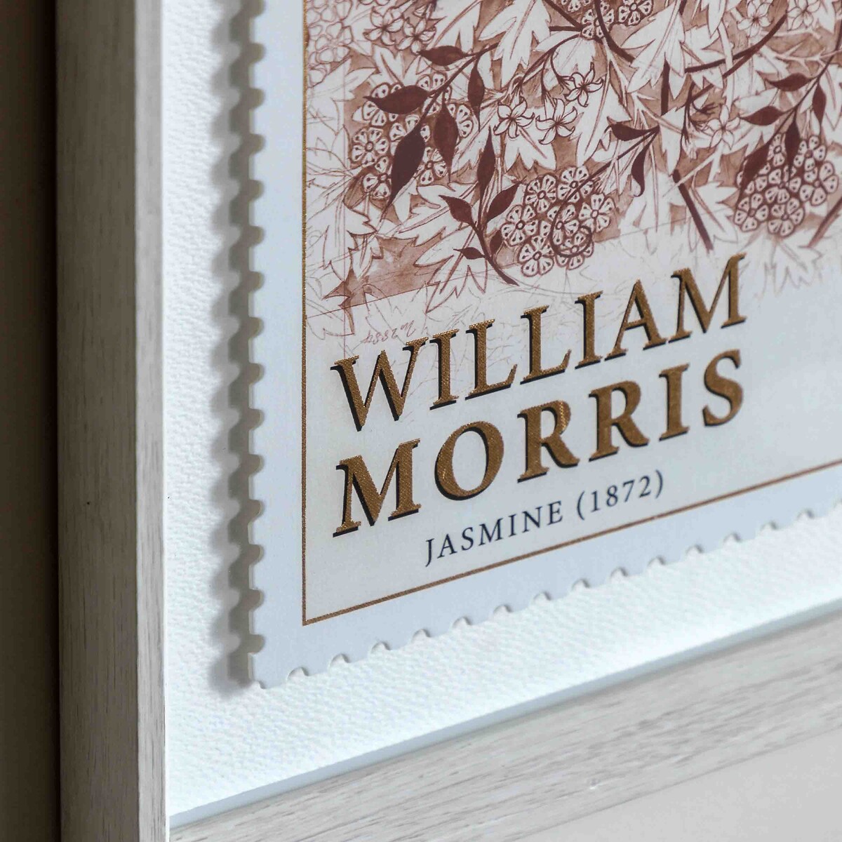 Set of 2 William Morris Stamp Red Framed Art red, ÉDITÉ