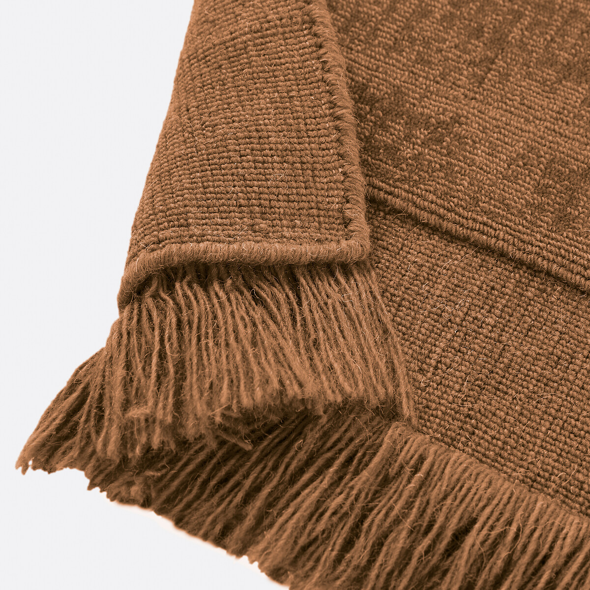 Osni Rug in Wool and Cotton caramel , LA REDOUTE INTERIEURS