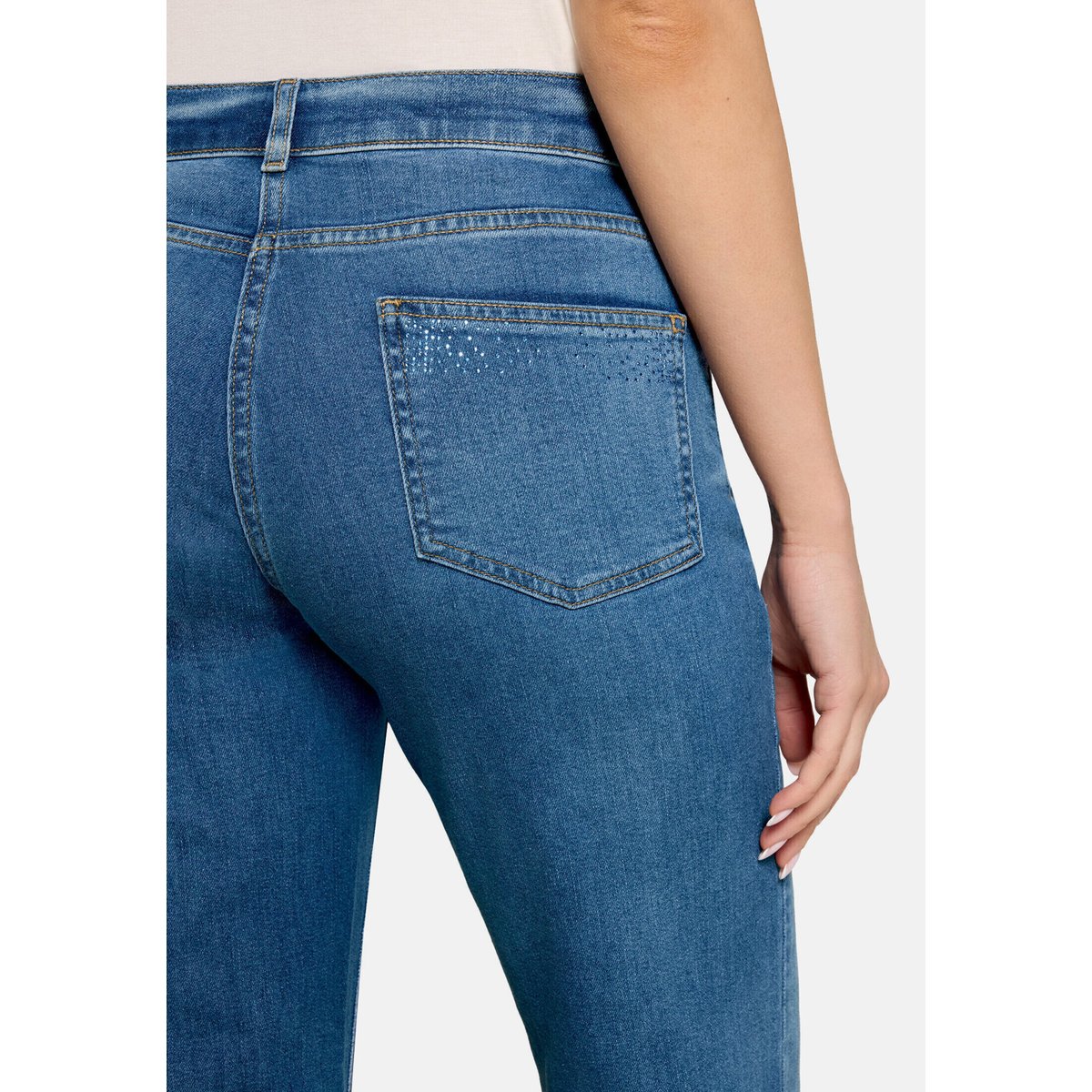 Pantalon casual à strass bleu, BETTY BARCLAY