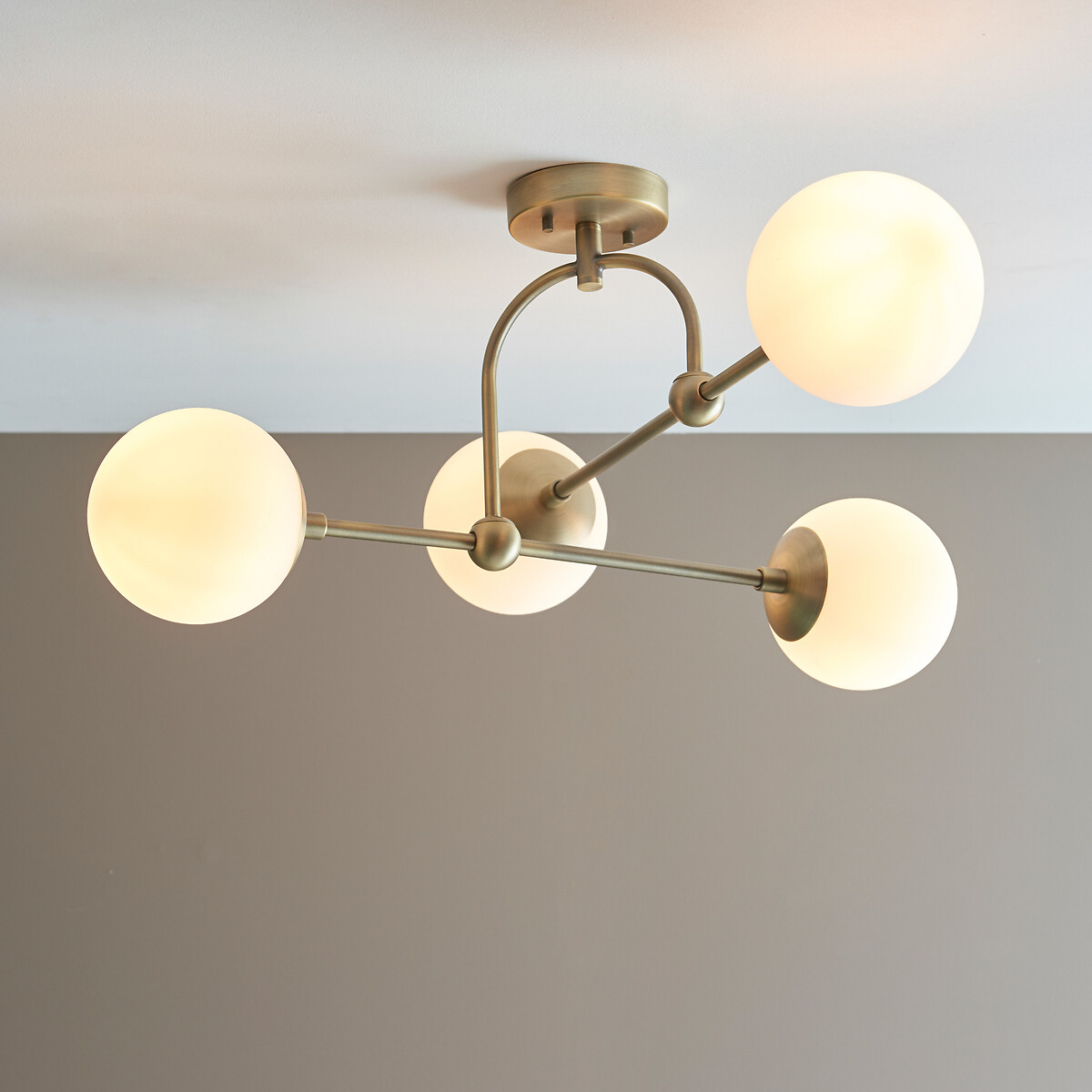 Bolton 4-Light Semi-Flush Ceiling Light gold-coloured, ÉDITÉ