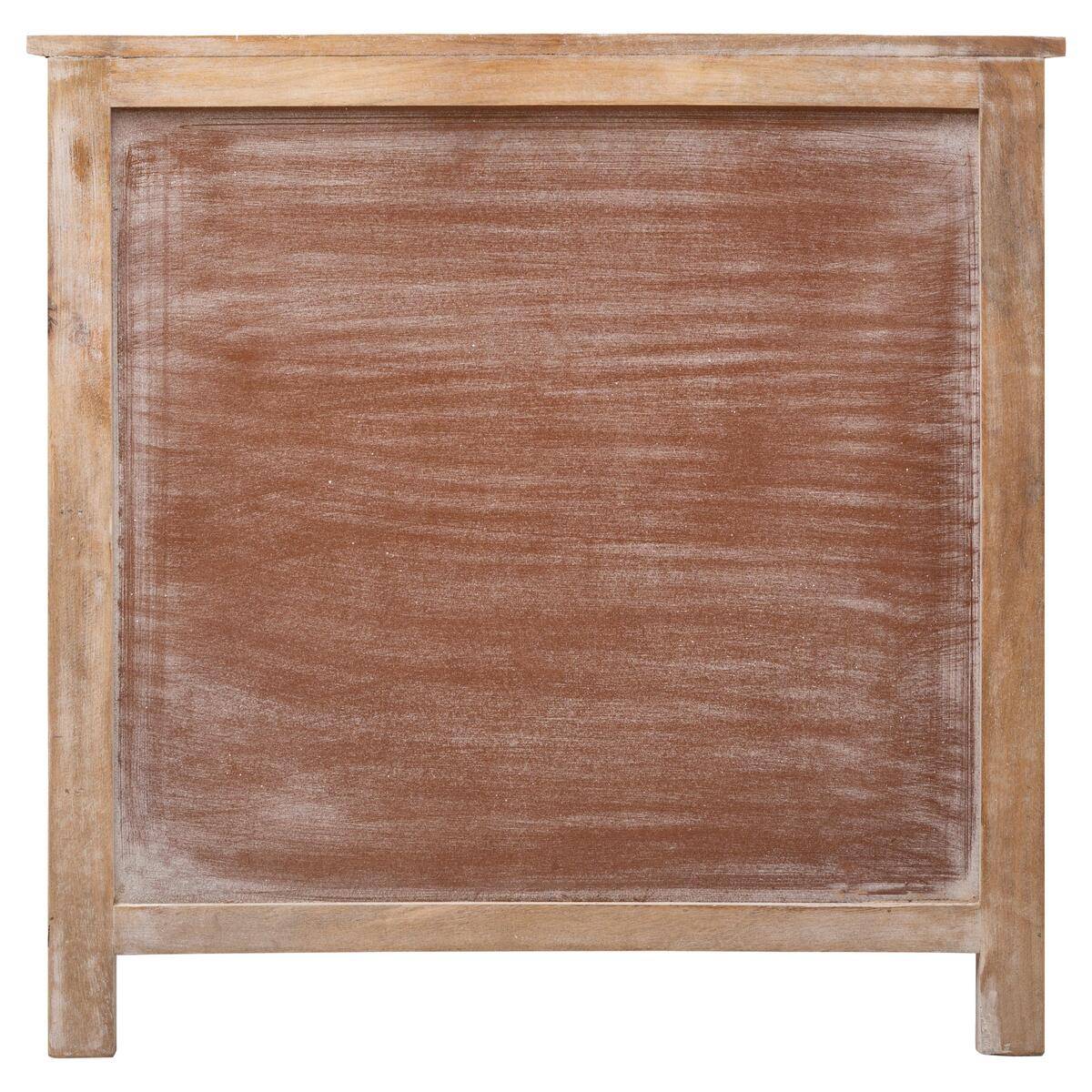 Commode 3 tiroirs bois de manguier SHIREL beige, ATMOSPHERA