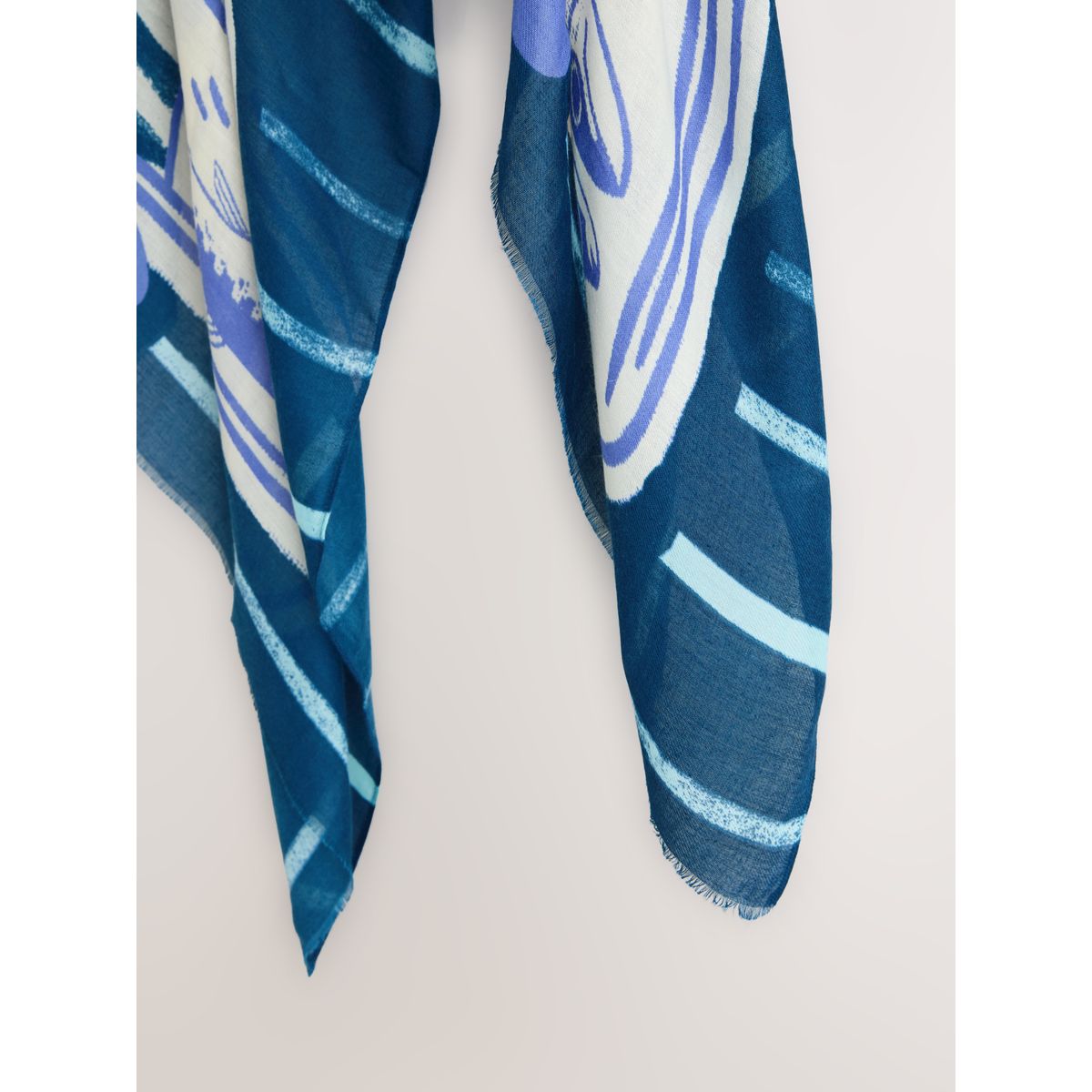 Foulard léger à imprimé sardine bleu marine, NEXT