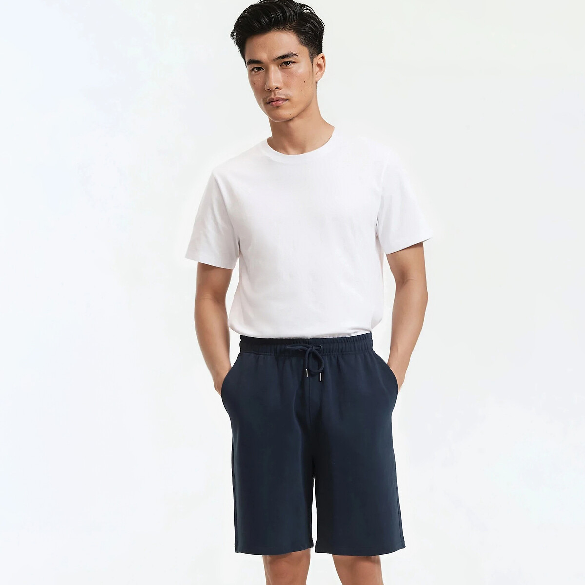 Bermuda en molleton bleu foncé, LA REDOUTE COLLECTIONS