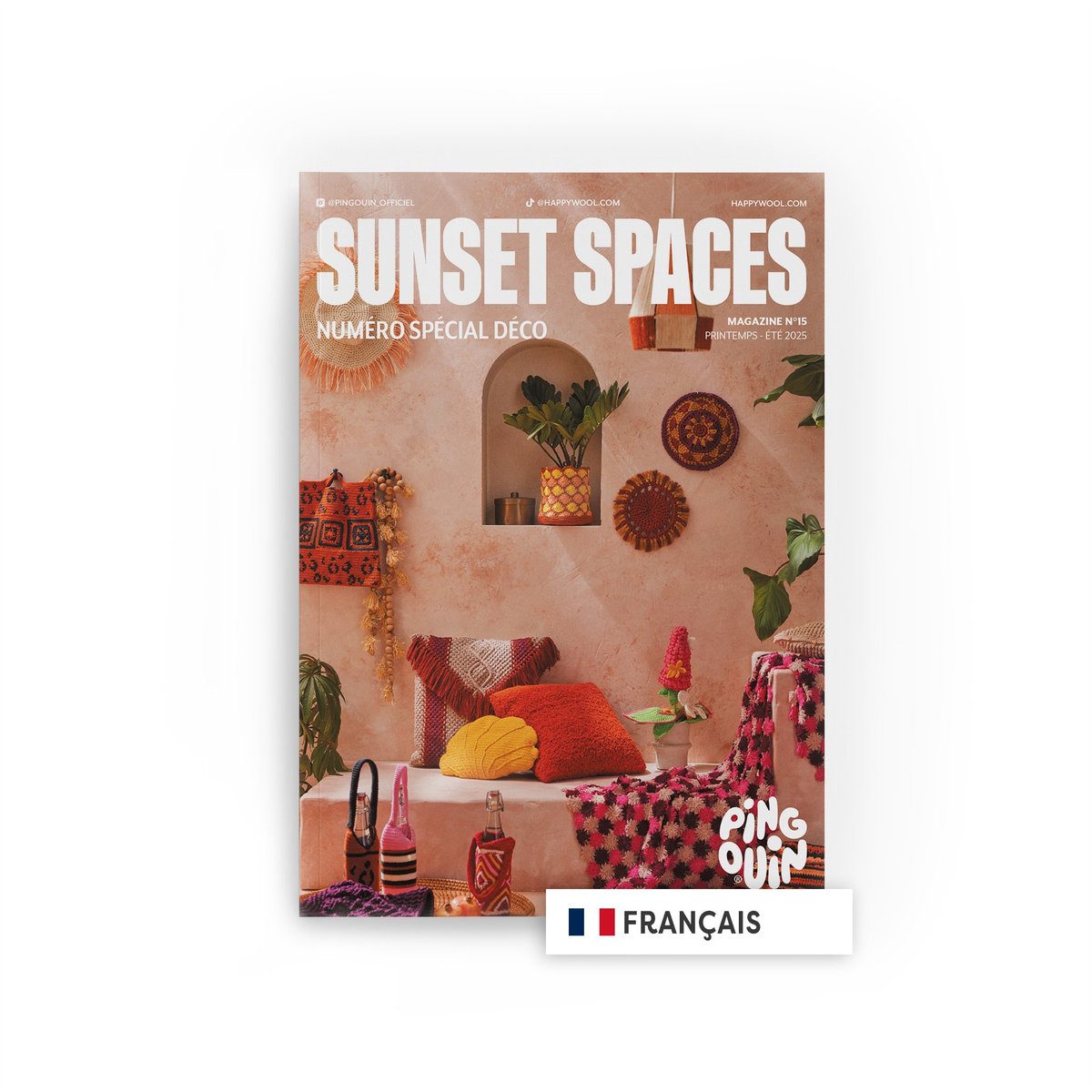 Magazine N°15 : Sunset Spaces 15 Modèles sans coloris, PINGOUIN