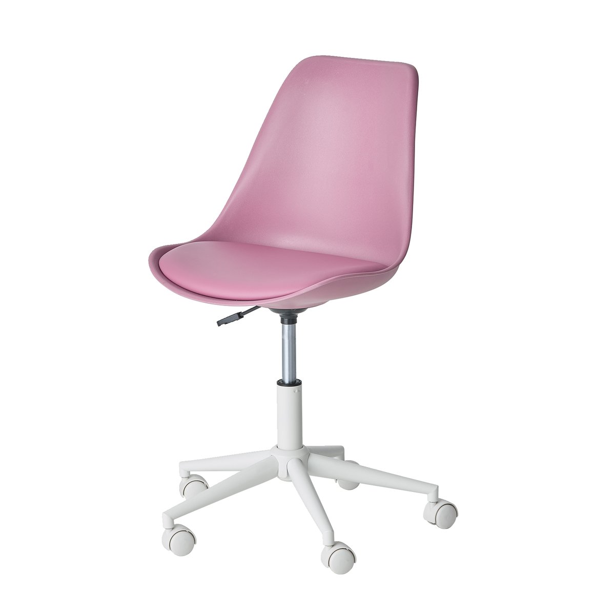 Chaise de bureau à roulettes rose, VERTBAUDET